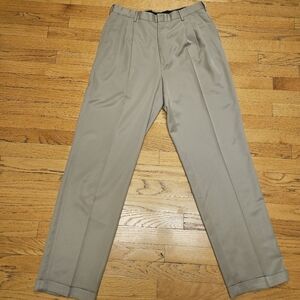 Irvine Park Tan Pleated Men's Dress Pants Size 34x33